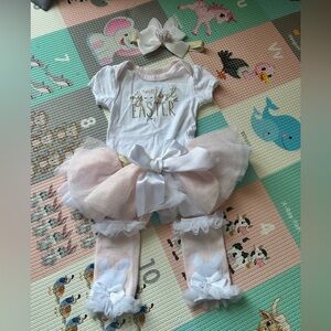 Baby 1st Easter Outfit with Tutu and Headband